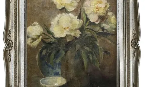 LÊ PHỔ – TĨNH VẬT HOA MẪU ĐƠN (1936). Một khoảnh khắc tinh khôi giữa giao thoa Đông – Tây.