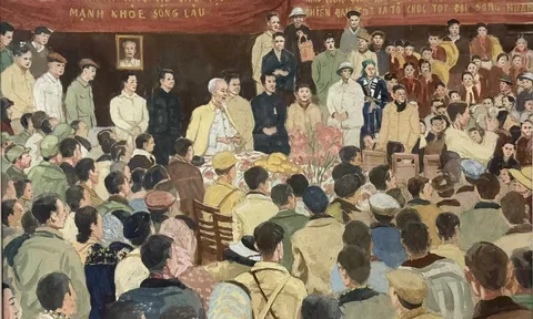 “Bác Hồ thăm đồng bào Sơn La” – Họa sĩ Văn Giáo