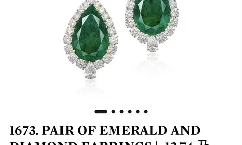 ĐÔI HOA TAI NGỌC LỤC BẢO VÀ KIM CƯƠNG – NGHỆ THUẬT TRANG SỨC ĐẲNG CẤP