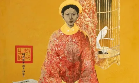 BÙI HỮU HÙNG – “CÔ GÁI VÀ LỒNG CHIM” (Girl with Bird-Cage)