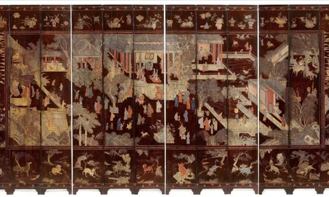 ĐƯA TIN ĐẤU GIÁ – BÌNH PHONG COROMANDEL 12 TẤM, NIÊN ĐẠI KANGXI (1703)