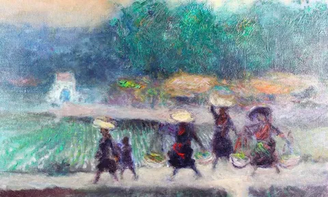 Võ Lăng (Jean Volang) và một trong những bức tranh phong cảnh Việt Nam hiếm gặp trên thị trường quốc tế