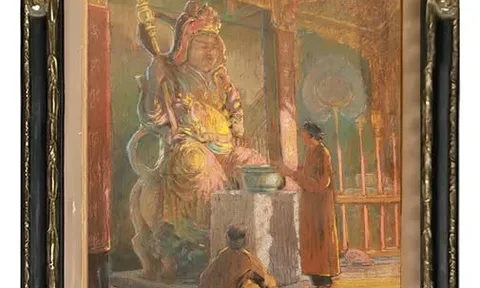 RENÉ BASSOULS VẼ TRONG KHÔNG GIAN TÂM LINH ĐÔNG DƯƠNG
