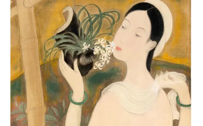 SẮP DIỄN RA ĐẤU GIÁ – LÊ PHỔ (1907–2001), JEUNE FILLE AUX ORCHIDÉES, KHOẢNG 1942