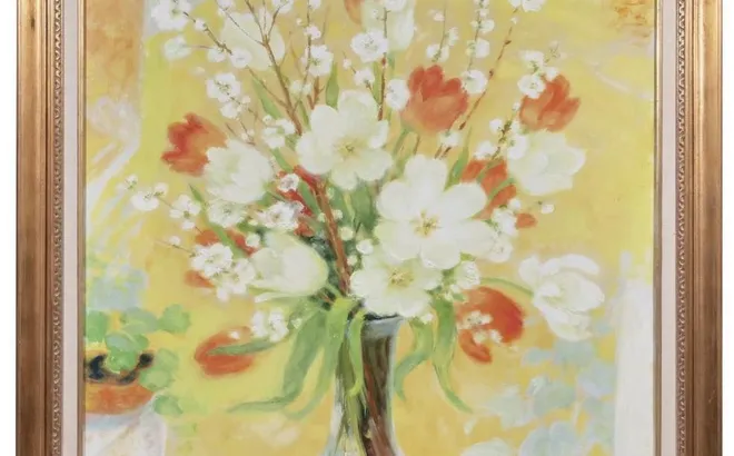 Tác phẩm hoa của Lê Phổ đạt 156.000 USD tại phiên đấu giá quốc tế