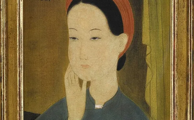 MAI TRUNG THỨ (1906–1980) – “Turban rouge” (Khăn vấn đỏ)