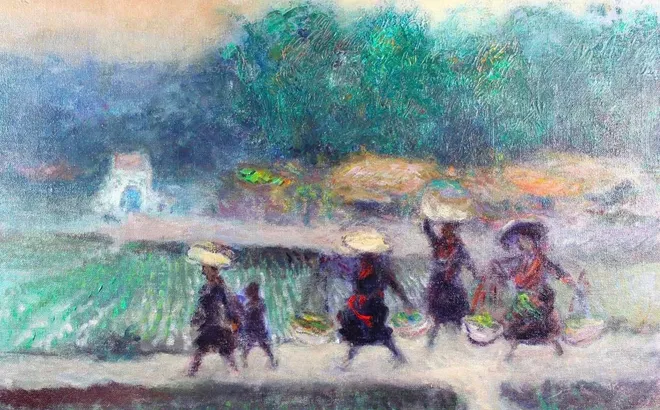 Võ Lăng (Jean Volang) và một trong những bức tranh phong cảnh Việt Nam hiếm gặp trên thị trường quốc tế