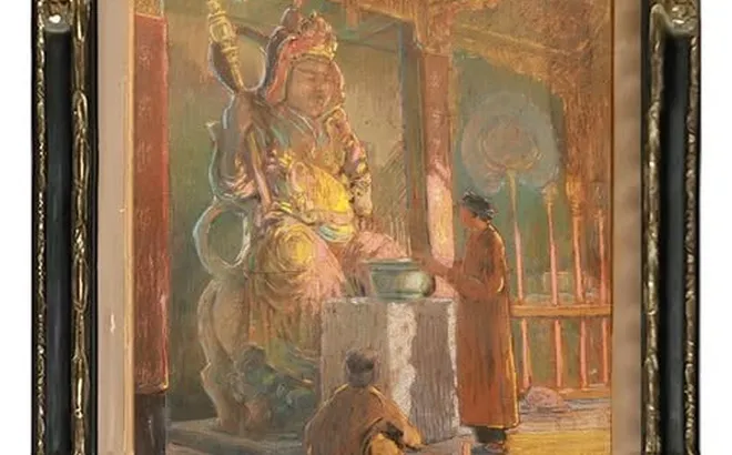 RENÉ BASSOULS VẼ TRONG KHÔNG GIAN TÂM LINH ĐÔNG DƯƠNG